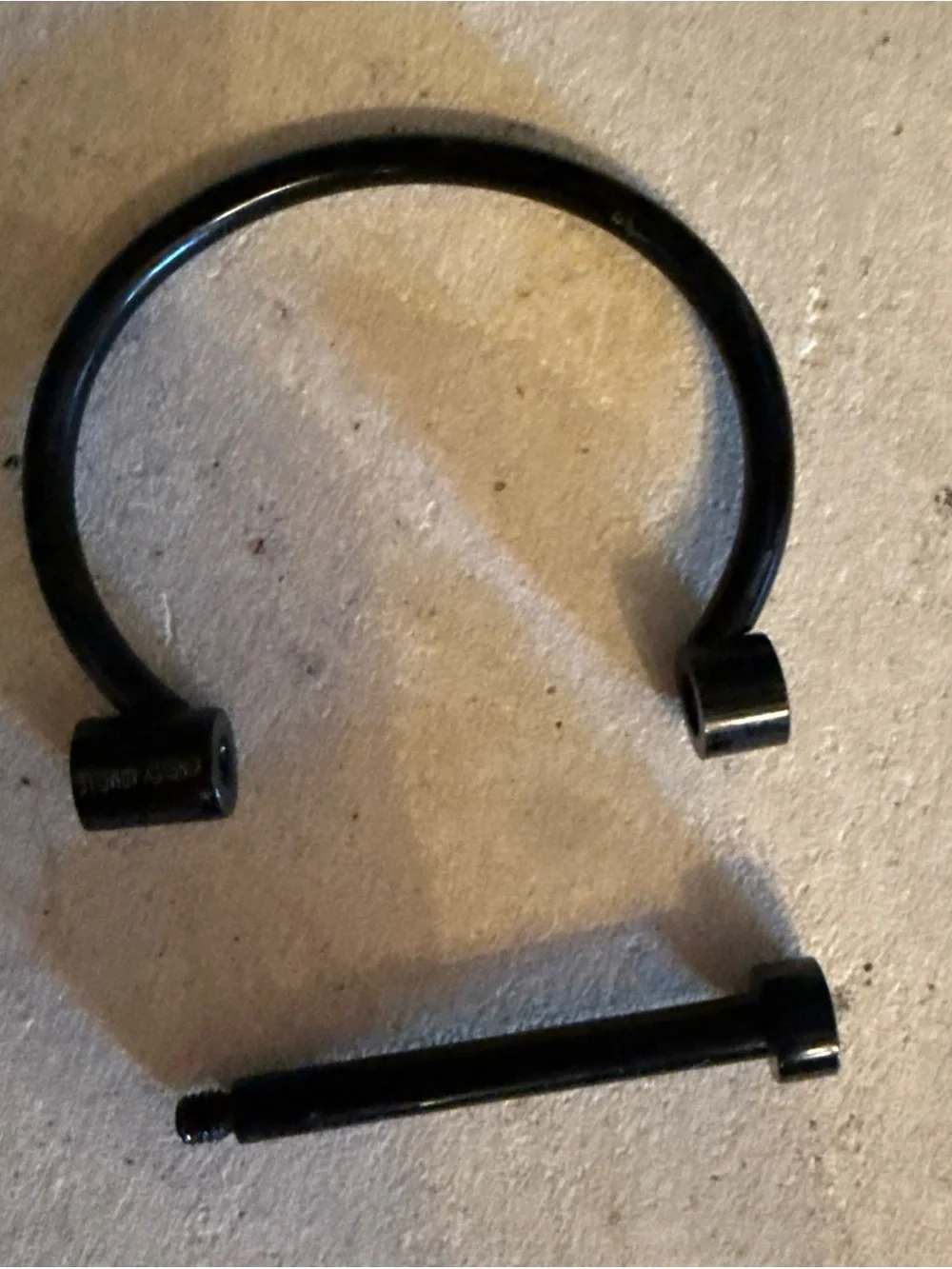 Screw Cuff Bracelet Black Tone Bangle Minimalist Jewelry